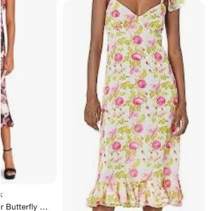 Betsey Johnson sleeveless floral summer dress on knee size medium new